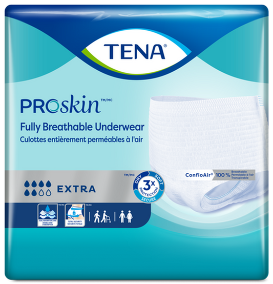 Tena Cs/4pkg (16/Pkg) Tena Protective Underwear Extra, Medium Size 34in-44in