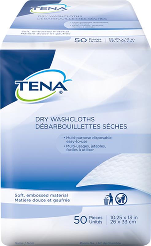 Tena Washcloth Tena Dry 26x23cm - Bag of 50