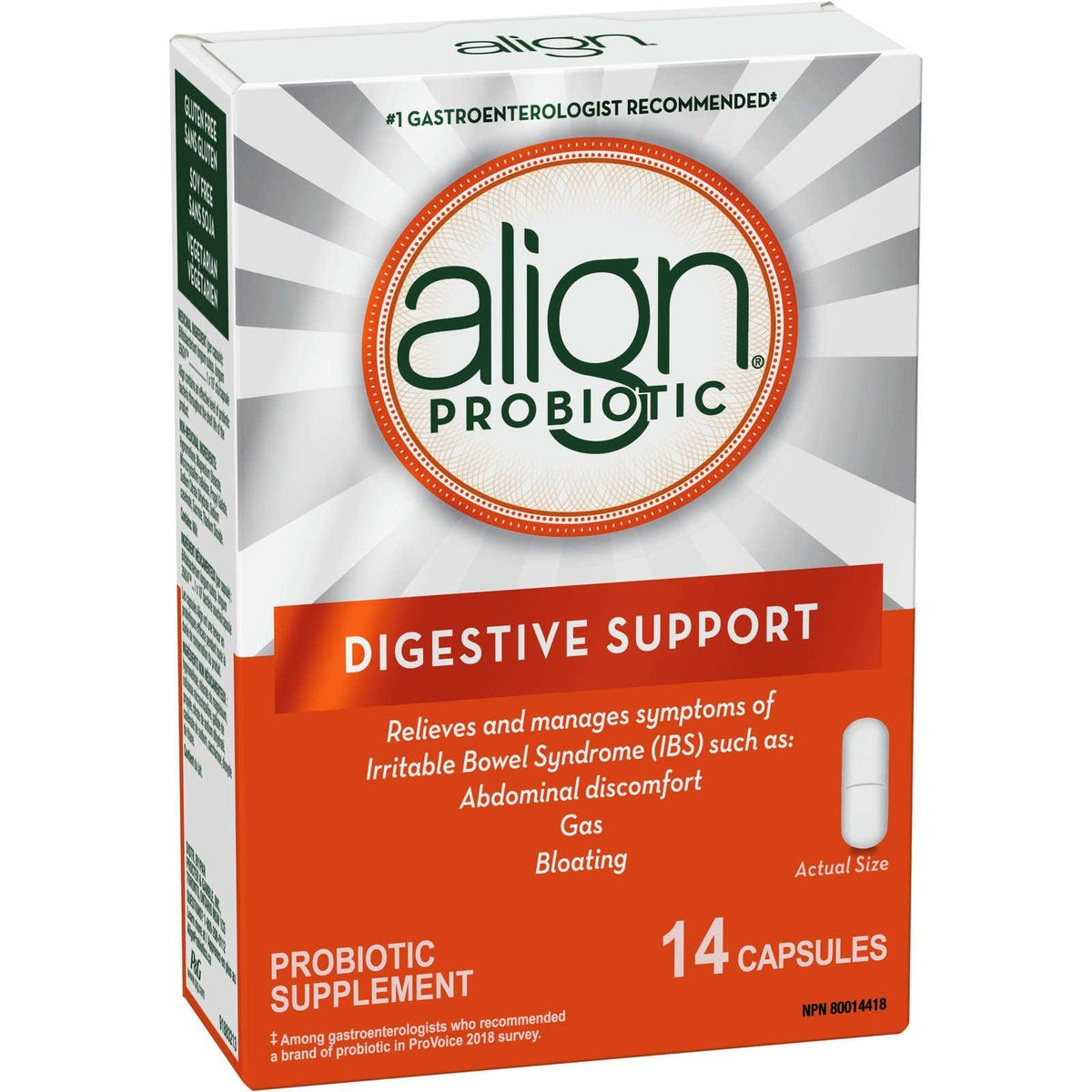 Align Probiotics, Daily Probiotic Supplement for Digestive Care, 14 vegetarian capsules