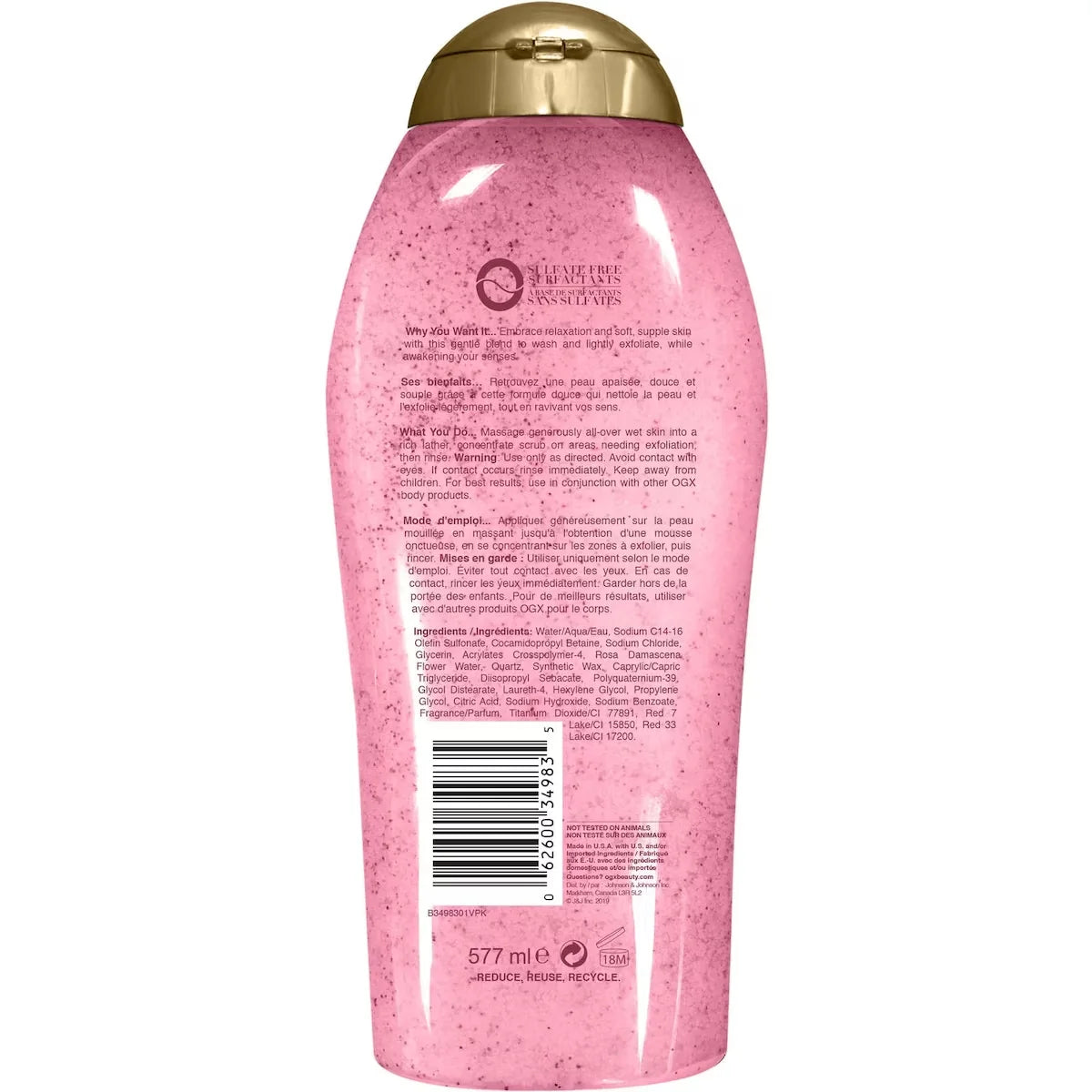 OGX Pink Sea Salt & Rosewater Gentle Soothing Body Scrub product detail