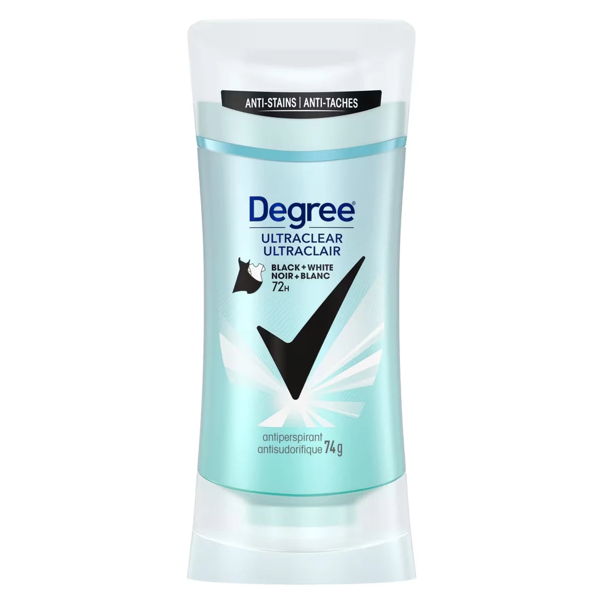 Degree for Women Antiperspirant Stick for 48-hour odour protection Ultraclear Black+White antibacterial odour protection front package