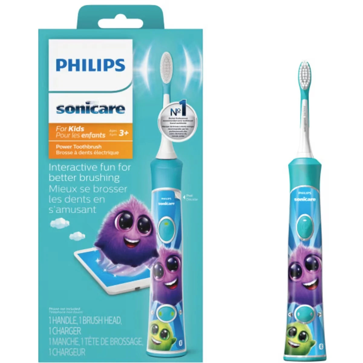 Philips Kids Bluetooth Connected Rechargeable Electric Toothbrush, HX6321/02 product image
