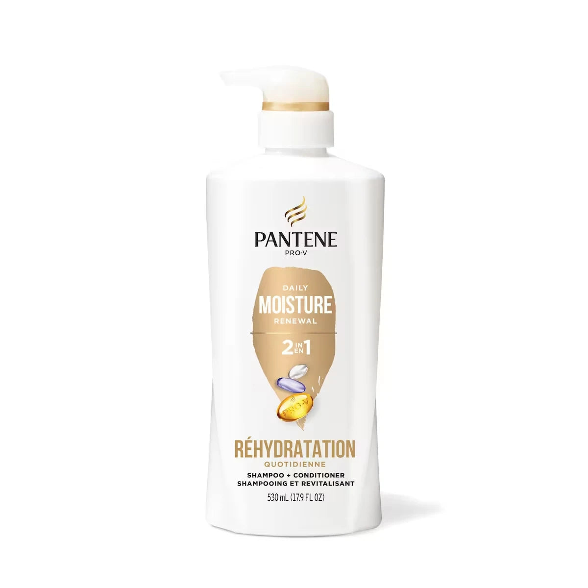 Pantene PRO-V Daily Moisture Renewal 2 in 1 Shampoo + Conditioner, 530 mL product image