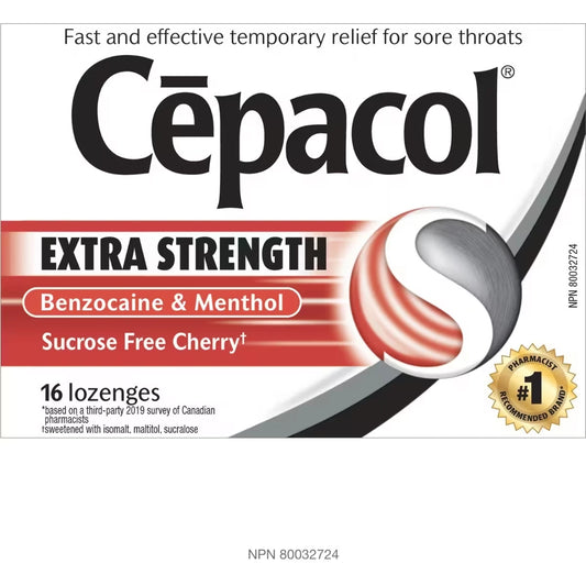 Cepacol Extra Strength Sucrose Free Cherry, Sore Throat Lozenges, 16 ct 16 count product detail
