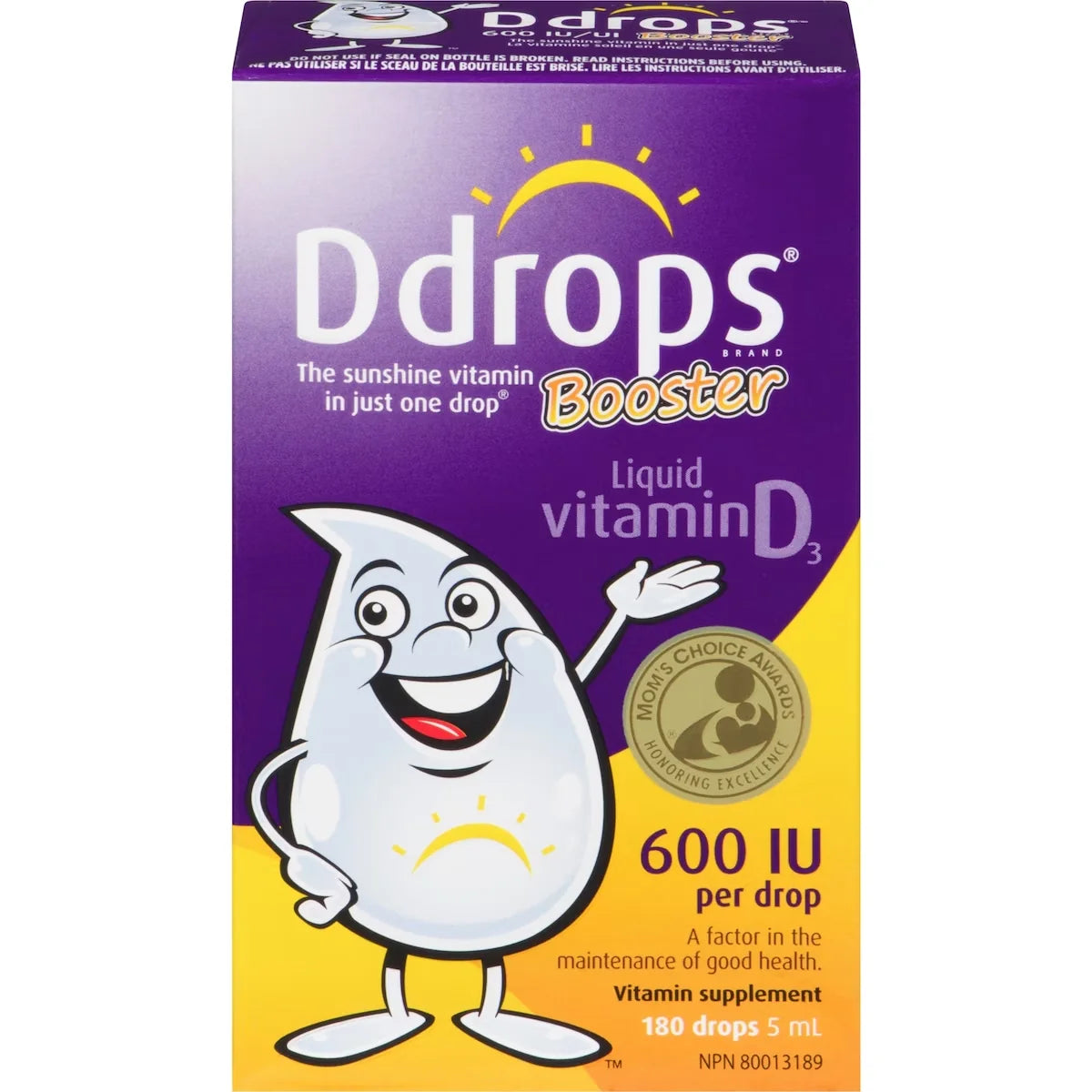 Ddrops Booster 600 IU Vitamin D3, 180 drops product image