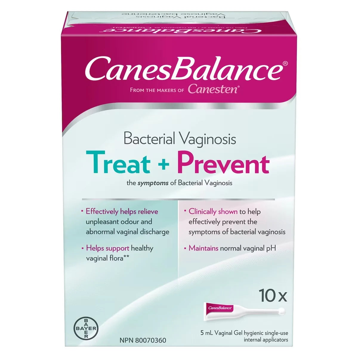 Canesten CanesBalance Treat and Prevent Vaginal Gel Bacterial Vaginosis product image