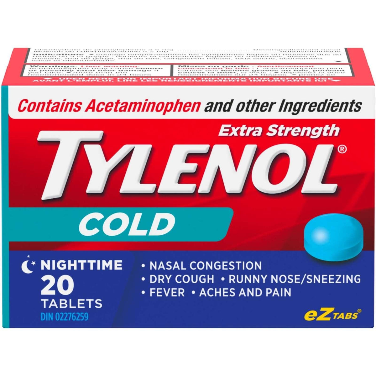 Tylenol Extra Strength Cold Relief Night Acetaminophen 500mg