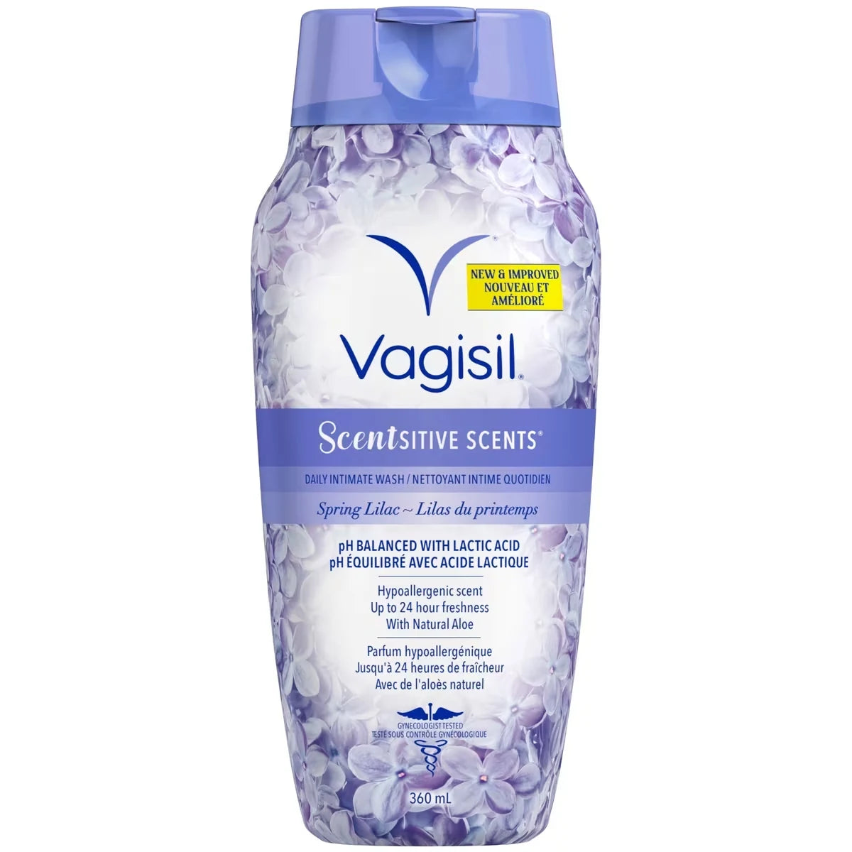 Vagisil Scentsitive Scents Spring Lilac Daily Intimate Wash 360 mL front package