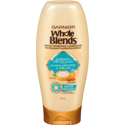 Garnier Whole Blends Conditioner, For Dry Hair, Almond & Argan Oil front package