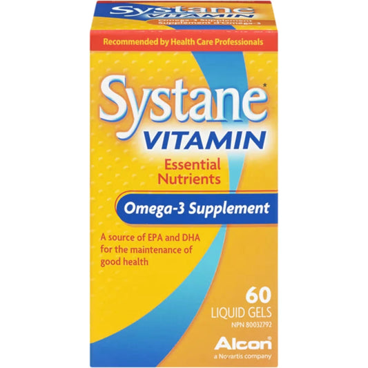Systane Omega-3 Supplement Ocular Vitamin For Dry Eyes front package