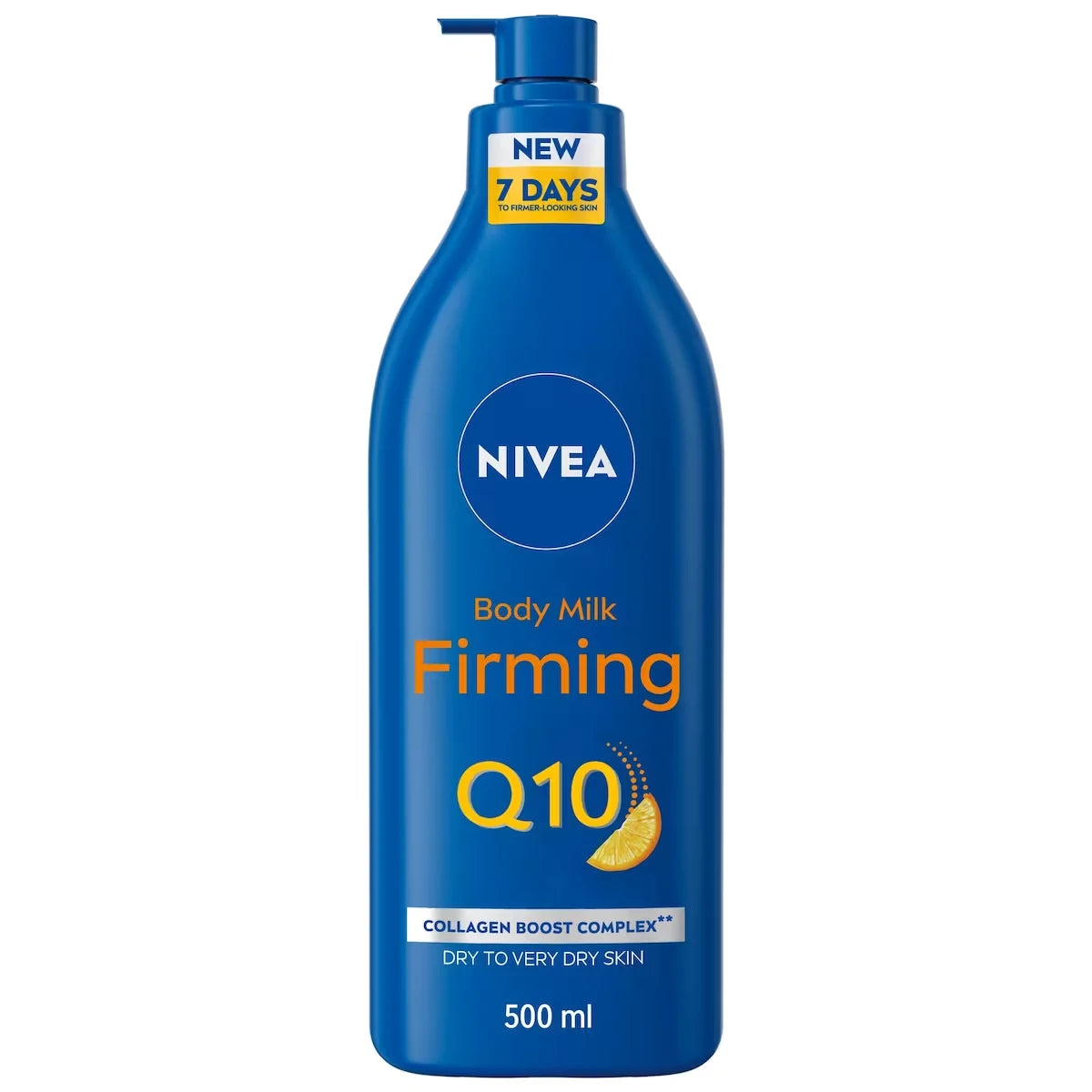 Nivea Q10 Firming Body Lotion For Women, Body Milk With Q10 & Vitamin C, Dry Skin, 500 mL product package