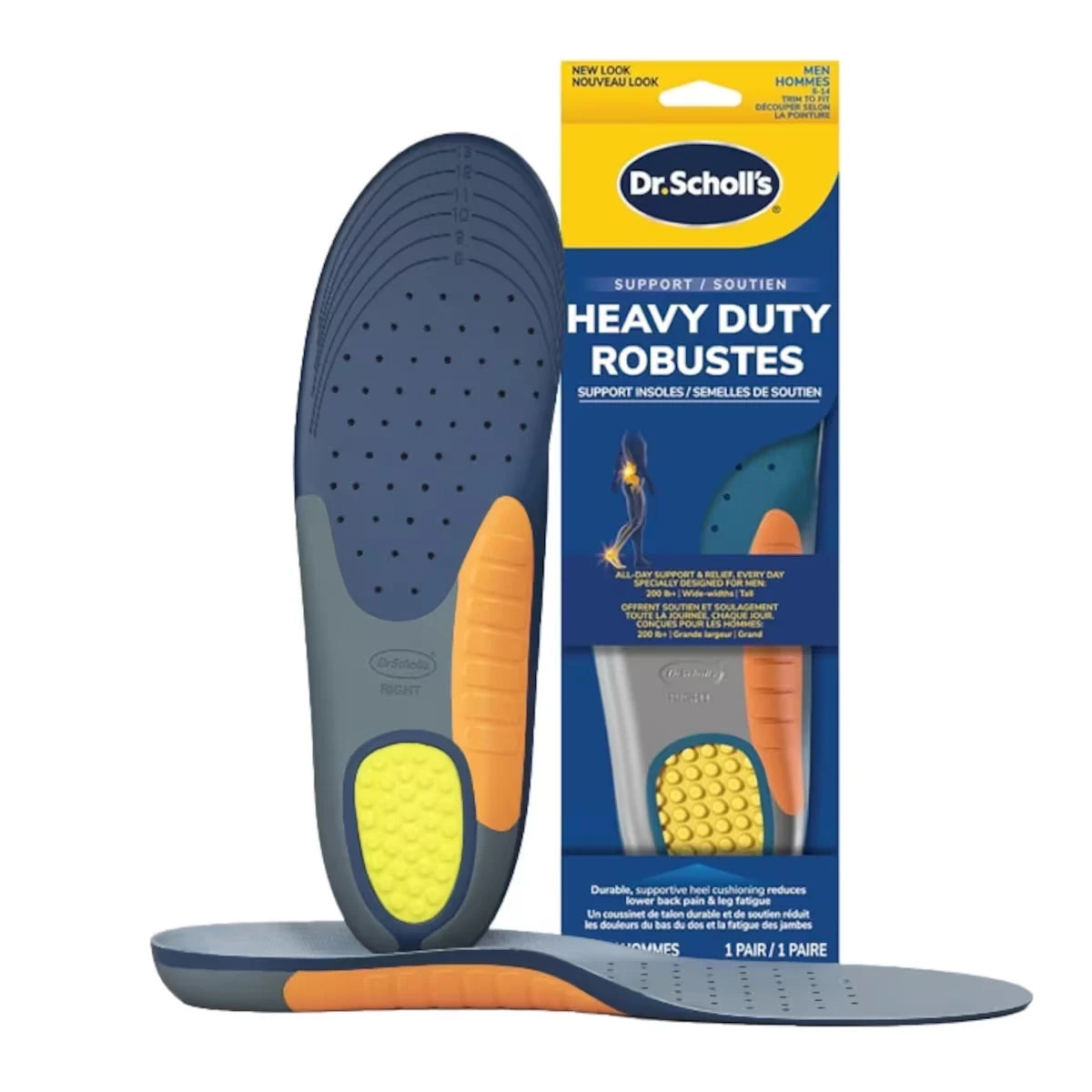 Dr. Scholl's Heavy Duty Support Insole Orthotics, Big & Tall, 200lbs+, Men, Size 8-14 product image