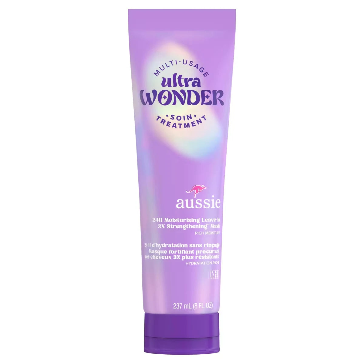 Aussie Ultra Wonder Treatment All-in-1 Leave-In, Mask and Pre-Wash, with amino acids, for All Hair Types and Curls, 8oz front package