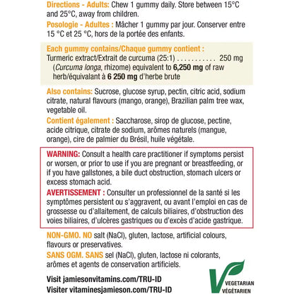 Jamieson Tumeric Gummies product detail