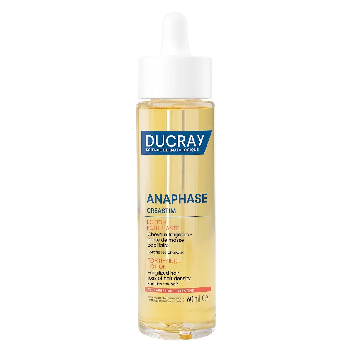Ducray Anaphase Creastim Strengthening Lotion, Reactional hair density loss, Stressed hair, Pro-density front package