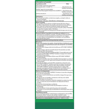 Opti-Free Express® Advanced Cleaning & Desinfecting product detail