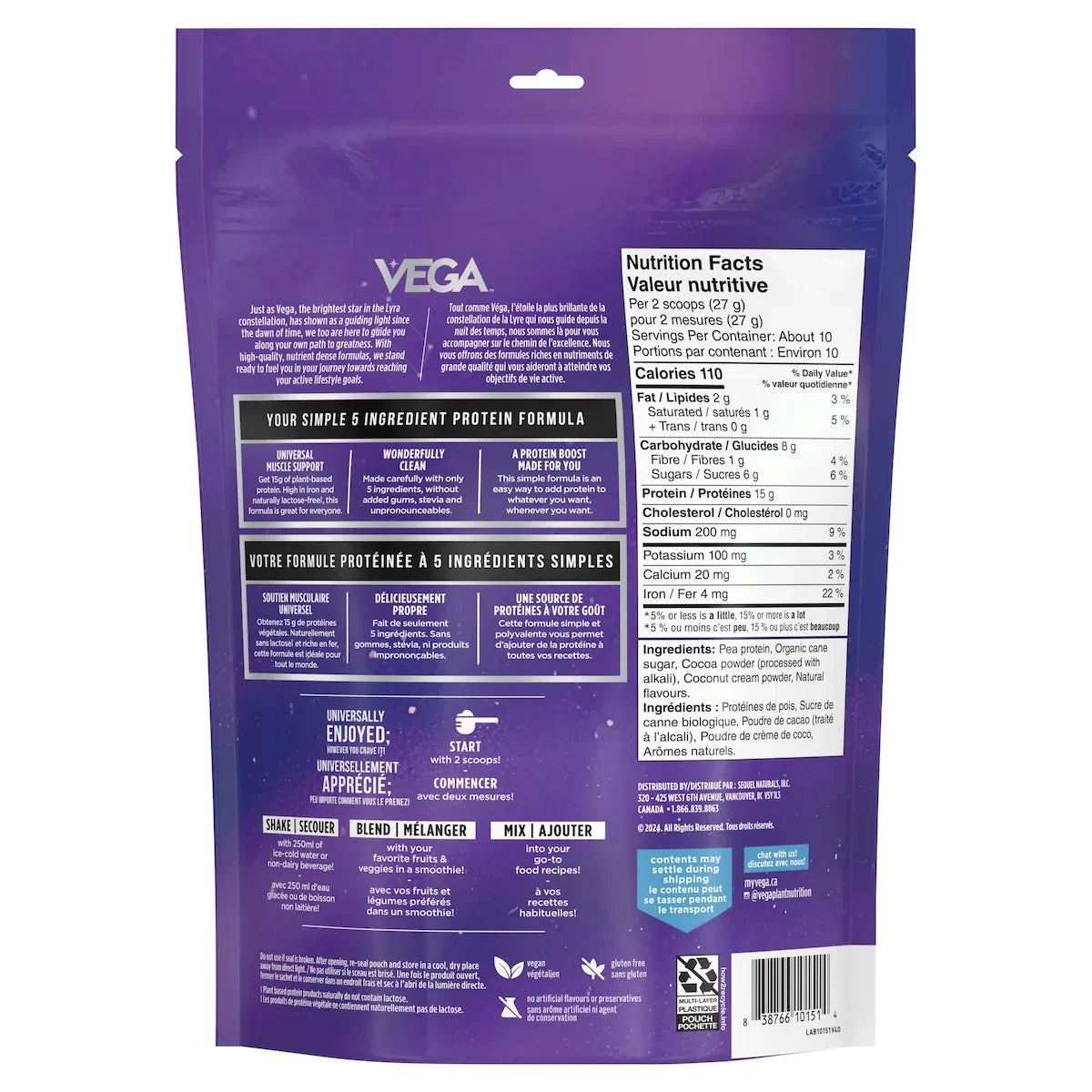Vega Protein Made Simple Dark Chocolate product detail