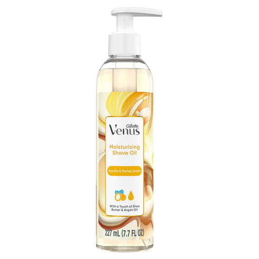 Venus Moisturizing Shave Oil, Vanilla & Honey Scented front package