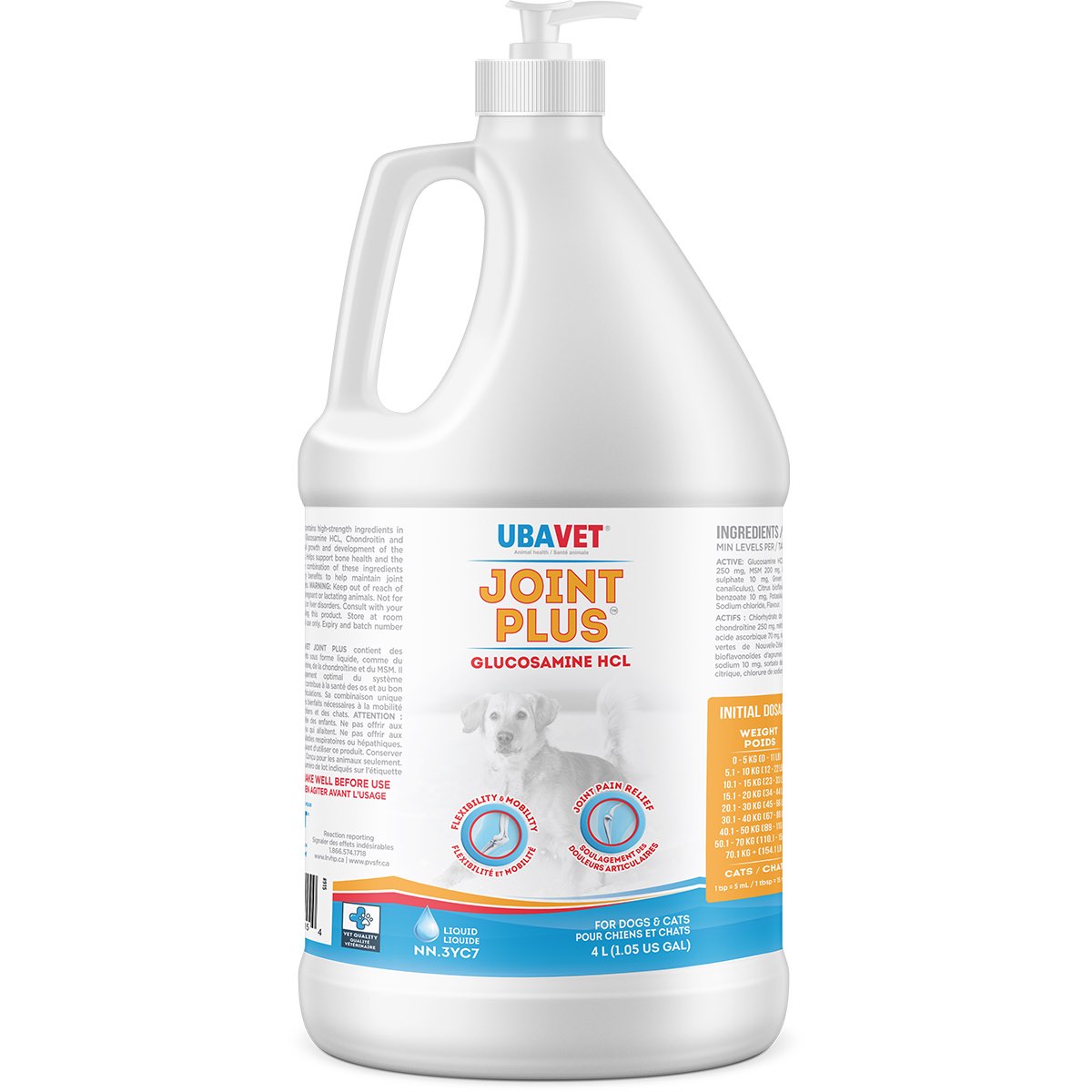 Joint Plus Glucosamine Hcl Liquid Formula for Cats and Dogs - 4 L - product image 1