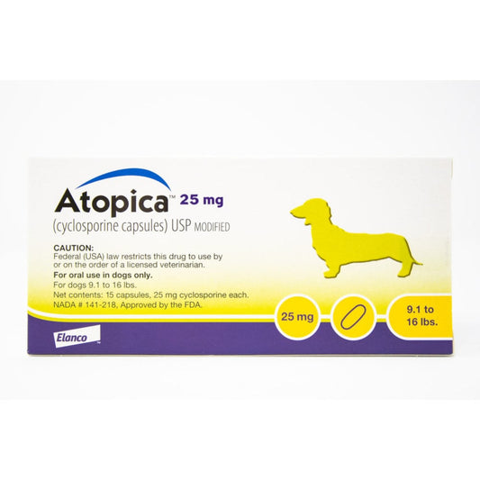 Atopica for Dogs, 25 mg, 15 Capsules