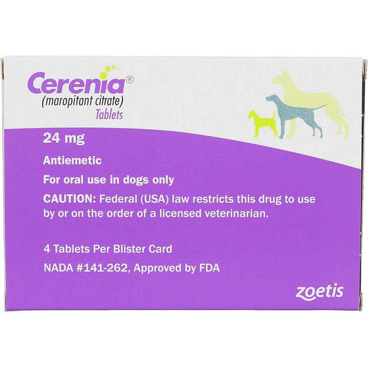 Cerenia for Dogs, 24 mg, 4 Tablets