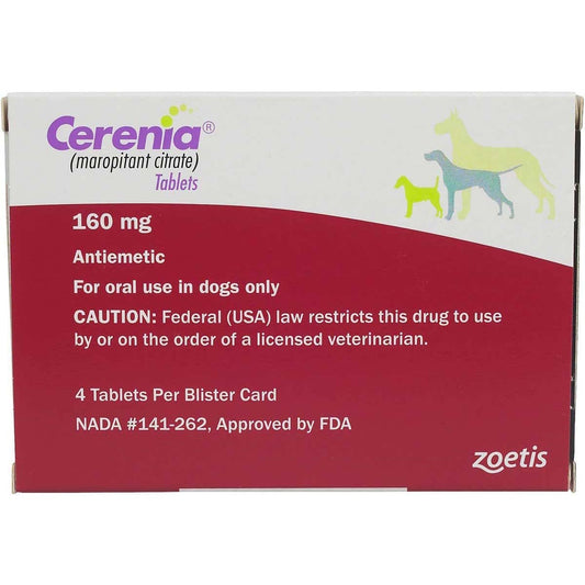 Cerenia for Dogs, 160 mg, 4 Tablets