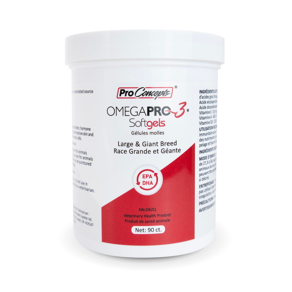 Omegapro 3 for Large and Giant Breeds for Dogs Capsule - 90 Softgels Test - product image 1