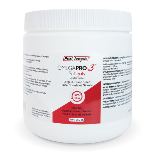 Omegapro 3 for Large and Giant Breeds for Dogs Capsule - 250 Softgels Test - product image 1