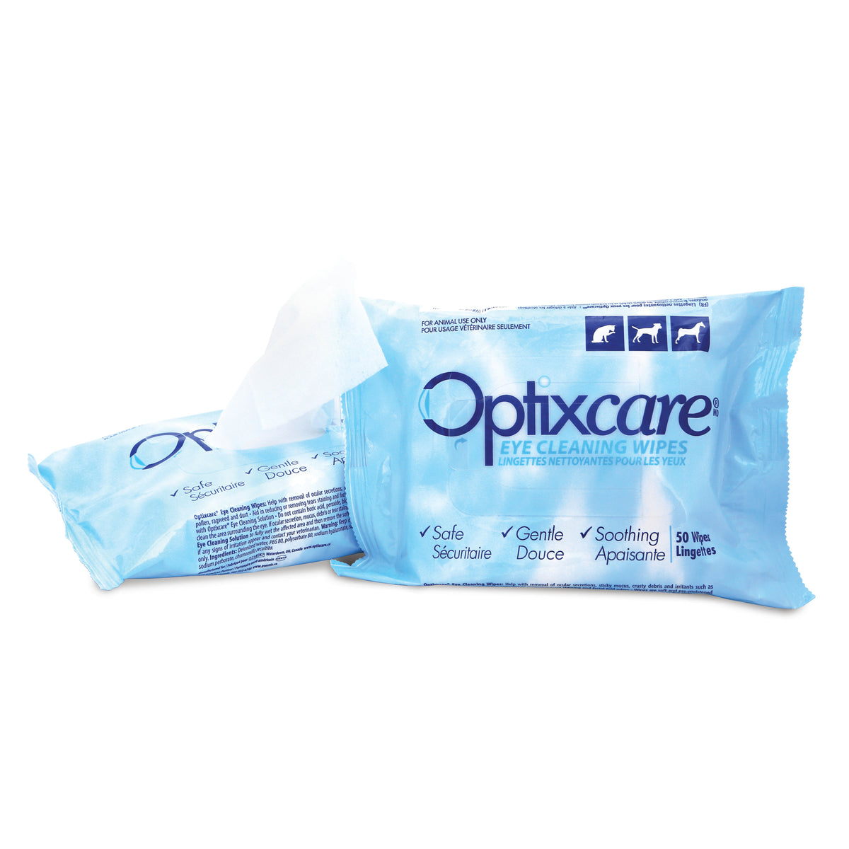 Optixcare Eye Cleaning Wipes (Pack of 50) for Cats, Dogs and Horses - Default Title - product image 1