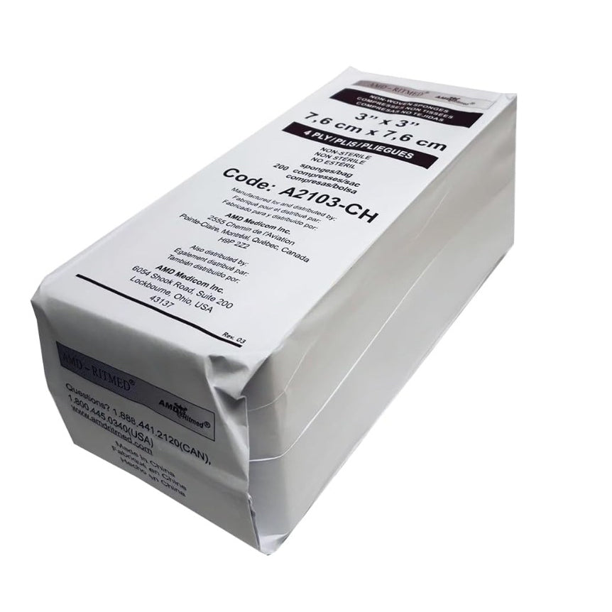 Gauze Sponge Safebasics Non Woven Non Sterile 4 Ply - 3 in x 3 in - product image 1