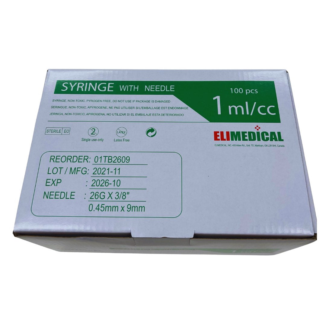 Syringes 1 mL with Ls Needle Softpack - 1 mL x 26 g x 8 in - product image 1
