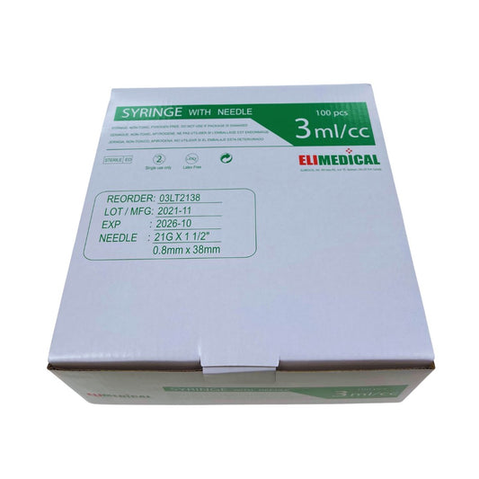 Syringes 3 mL with LL Needle Softpack - 3 mL x 21 g x 2 in - product image 1