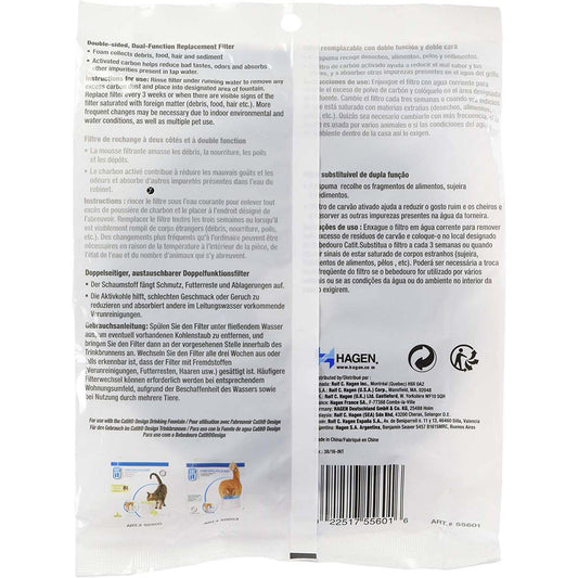 Drinking Fountain Replacement Foam and Carbon Filters for Cats Pack of 3 - view 1