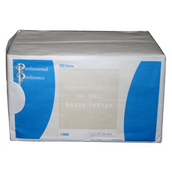 Gauze Sponge Woven Non Sterile 8 Ply for Pets Pack of 200 Units 4 in x 4 in - Default Title - product image 1