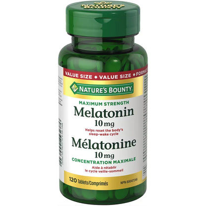 Natures Bounty Maximum Strength Melatonin 10 mg front package