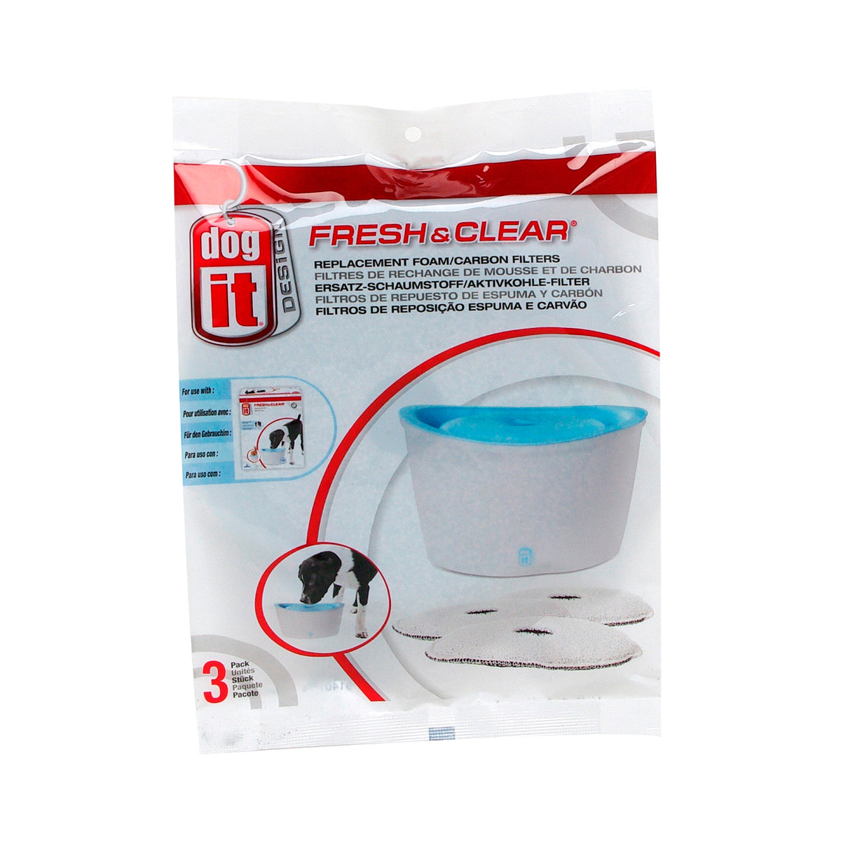 Drinking Fountain Remplacement Foam/Carbon Filters Pack of 3 - Default Title - product image 1