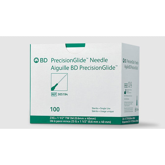 PrecisionGlide Regular Bevel Needle with Thin Wall Box of 100 Needles 23 G x 1 1/2 in - Default Title - product image 1