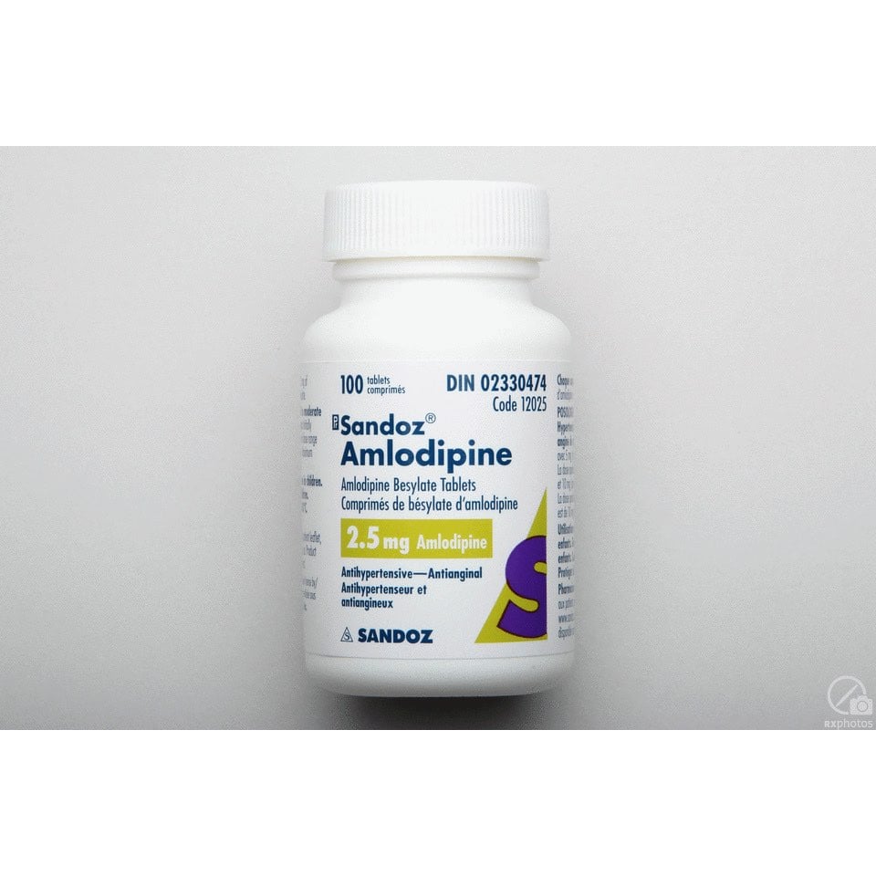 Amlodipine, 2.5 mg, 100 Tablets - view 1