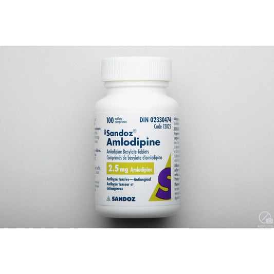 Amlodipine, 2.5 mg, 100 Tablets - view 1