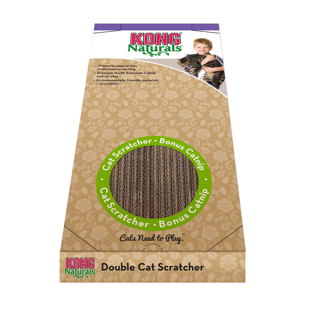 Naturals Cardboard Scratcher for Cats 1 Unit Double - Default Title - product image 1