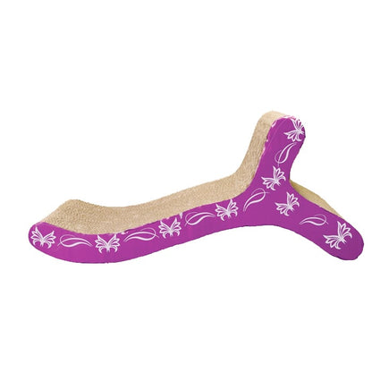Patterned Chaise-Shaped Cat Scratcher with Catnip for Cats (18 in) 1 Unit - view 2
