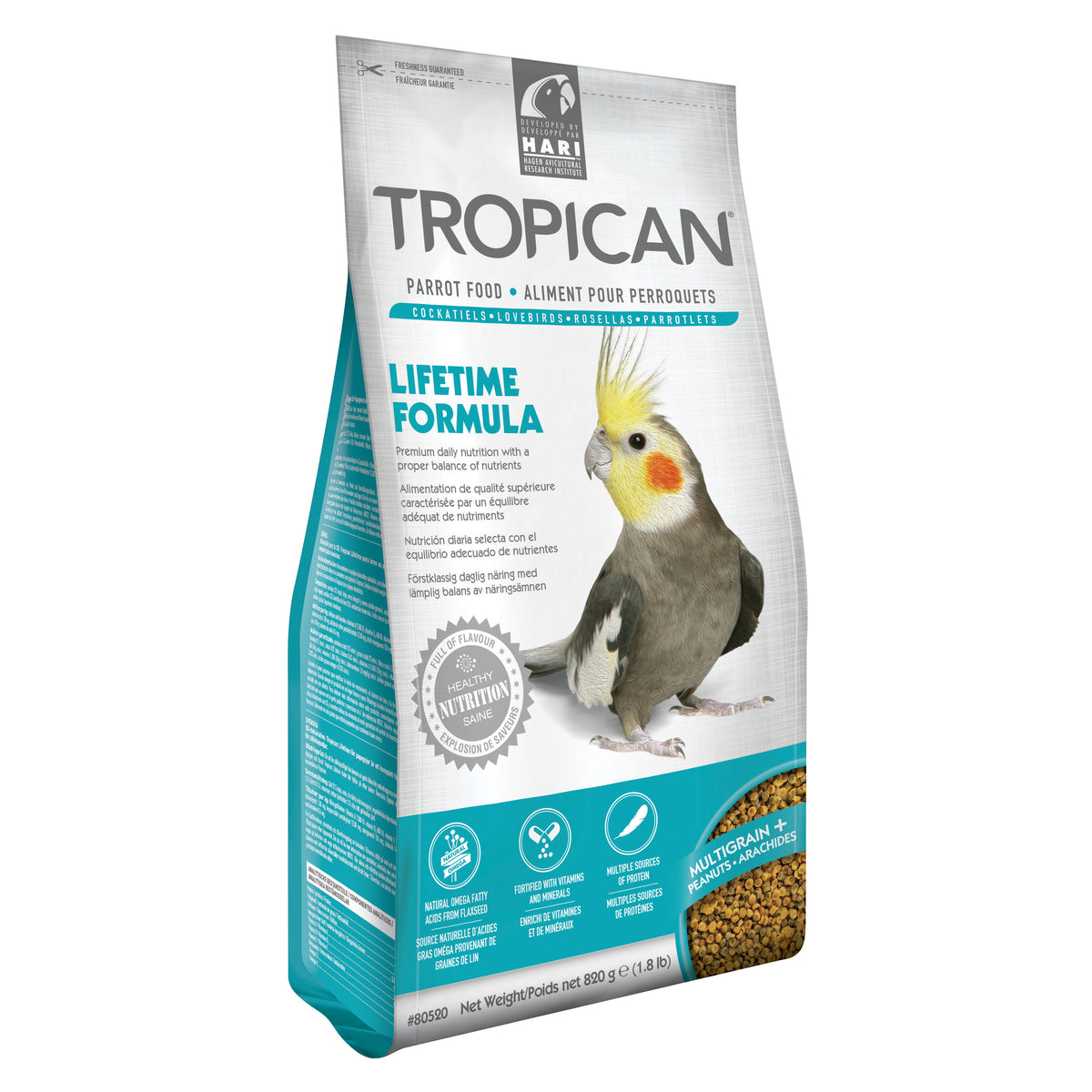 Tropican Lifetime Formula Small Parrot Food for Birds (Original) 1.8 lb g Bag - Default Title - product image 1