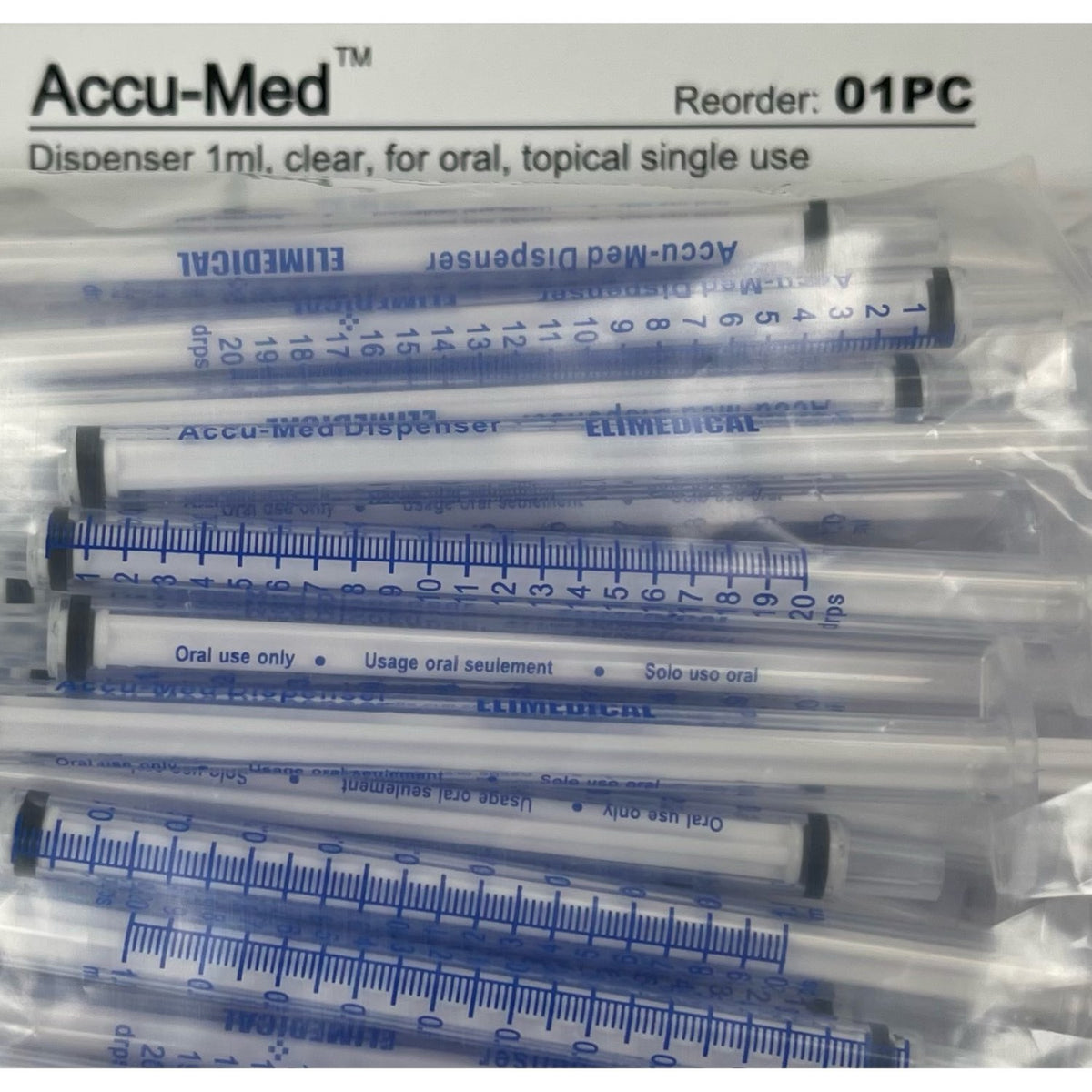 Oral Syringes Pack of 100, 1 mL Luer Slip - Default Title - product image 2