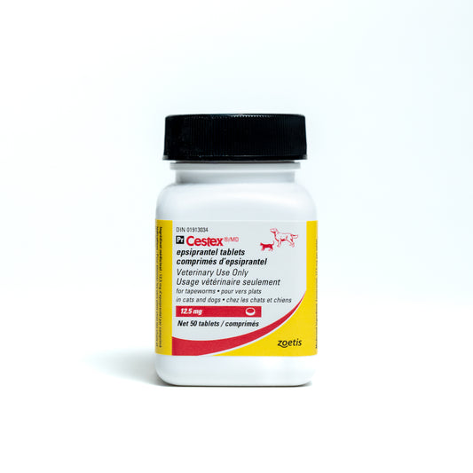 Cestex for Dogs, 12.5 mg, 50 Tablets