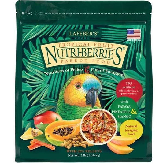 Nutri Berries Tropical Fruit Parrot Food for Birds and Small pets - view 1