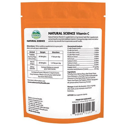Natural Science Vitamin C Support for Small Pets (Original) 120 g Bag of 60 Tablets - view 3