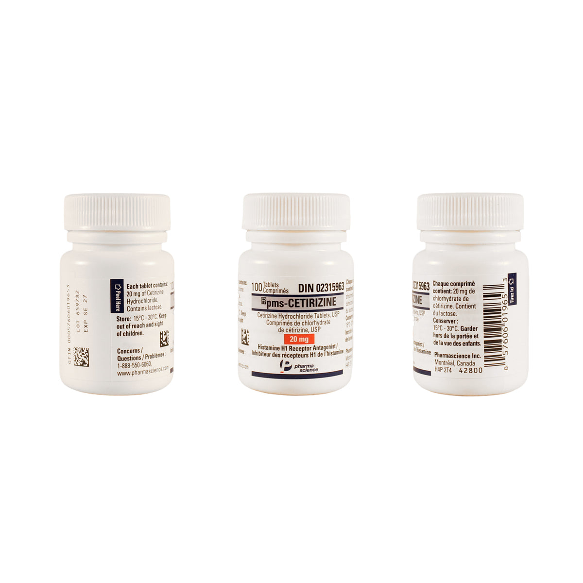 Pms - Cetirizine Tablet 1 Bottle of 100 Tablets