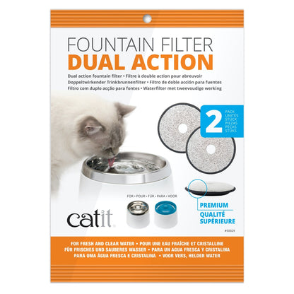 Premium Dual Action Filter for Drinking Fountain Fresh & Clear for Cats Pack of 2 - Default Title - product image 2