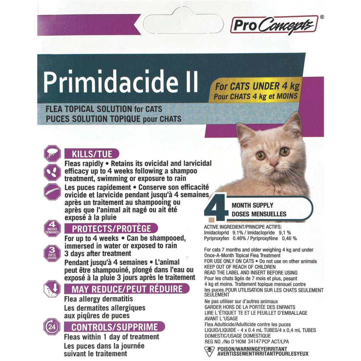 Primidacide II for Cat - Under 4 kg - product image 1