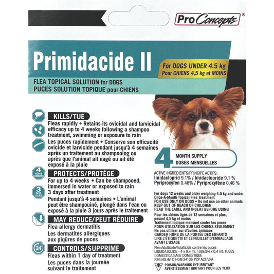 Primidacide II for Dog - Under 4.5 kg - product image 1
